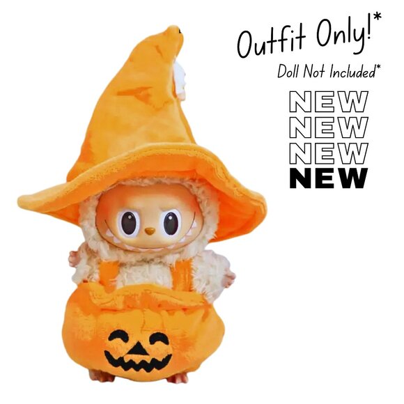 LABUBU Halloween Holiday Puffy Pumpkin Outfit for Doll NEW - Picture 1 of 2